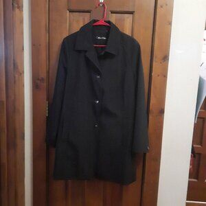 Calvin Klein Raincoat Women's Size L Black